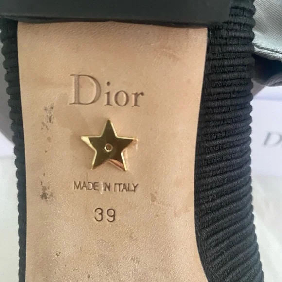 Authentic Christian Dior J’Adior Black Pointed-Toe Flats – Size 39 - Picture 7 of 9